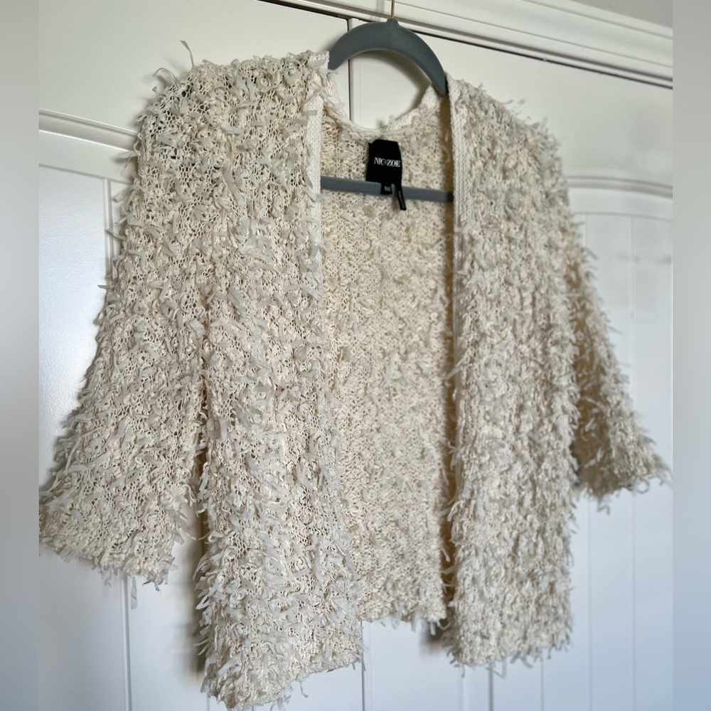 Nic+Zoe Petite Medium. Cream color cardigan.
